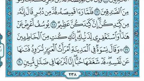 القرآن الكريم كاملا .رقم السورة 12  -سورة يوسف The Holy Quran in full. Surah number 12 - Surah Yusuf