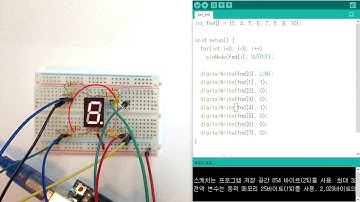 아두이노 7세그먼트로 숫자 표현하기 동작영상([arduino] Controlling Arduino 7 Segments)