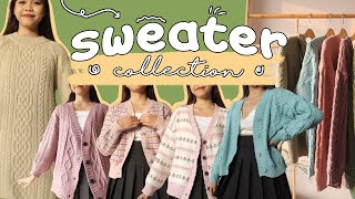 sweater collection! shopee haul sweater rajut cardigan💕 screenshot 2