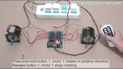 6 Channel AC RF Remote Switch Controls 2 AC Motors