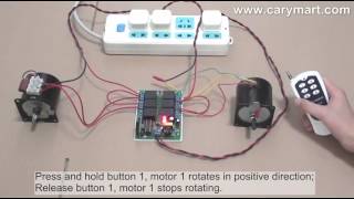 6 Channel AC RF Remote Switch Controls 2 AC Motors