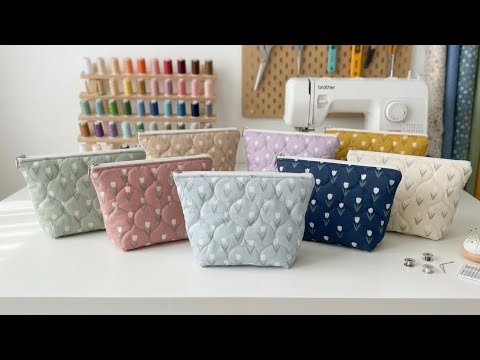 10-Minute Boxed Zipper Pouch DIY 🧵 | Quick & Easy Sewing Tutorial - YouTube