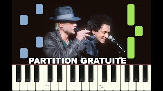 DIEGO LIBRE DANS SA TETE M. Berger, J. Hallyday Piano tutorial avec Partition Gratuite (pdf)