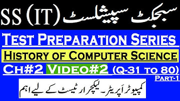 KPPSC SS IT Test Preparation Chapter 2 History Of Computer Video 2 Part1 |   InfoUstaad