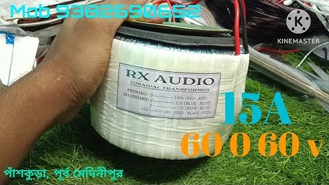 60 0 60 15A Handmade Toroidal Transformer | RX AUDIO