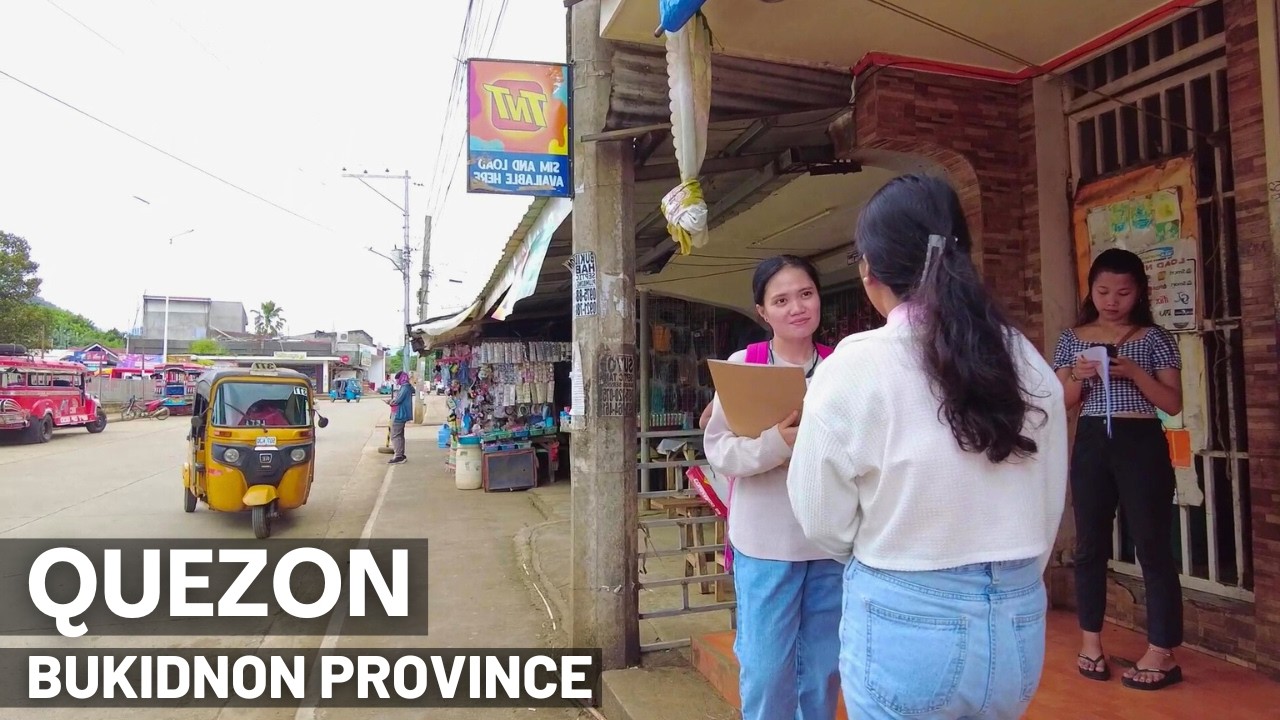 Exploring the town of Quezon, Bukidnon Province - Philippines countryside 