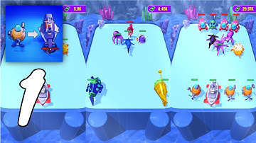 Merge Evolution: Marine Deeps Gameplay Walkthrough #1 - Level 1 ~ 25 (Android, IOS)