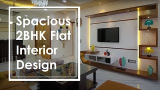 Spacious 2BHK Flat Interior Design | Interior Design Ideas