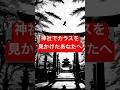これ知ってる? 神社で&ldquo;カラス&rdquo;を見る日は運命が変わる日 #スピリチュアル #shorts