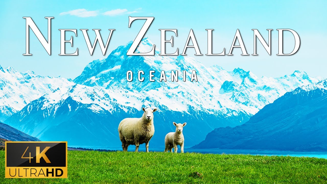 FLYING OVER NEW ZEALAND (4K UHD) - Relaxing Music With Stunning Beautiful Nature (4K Video Ultra HD)