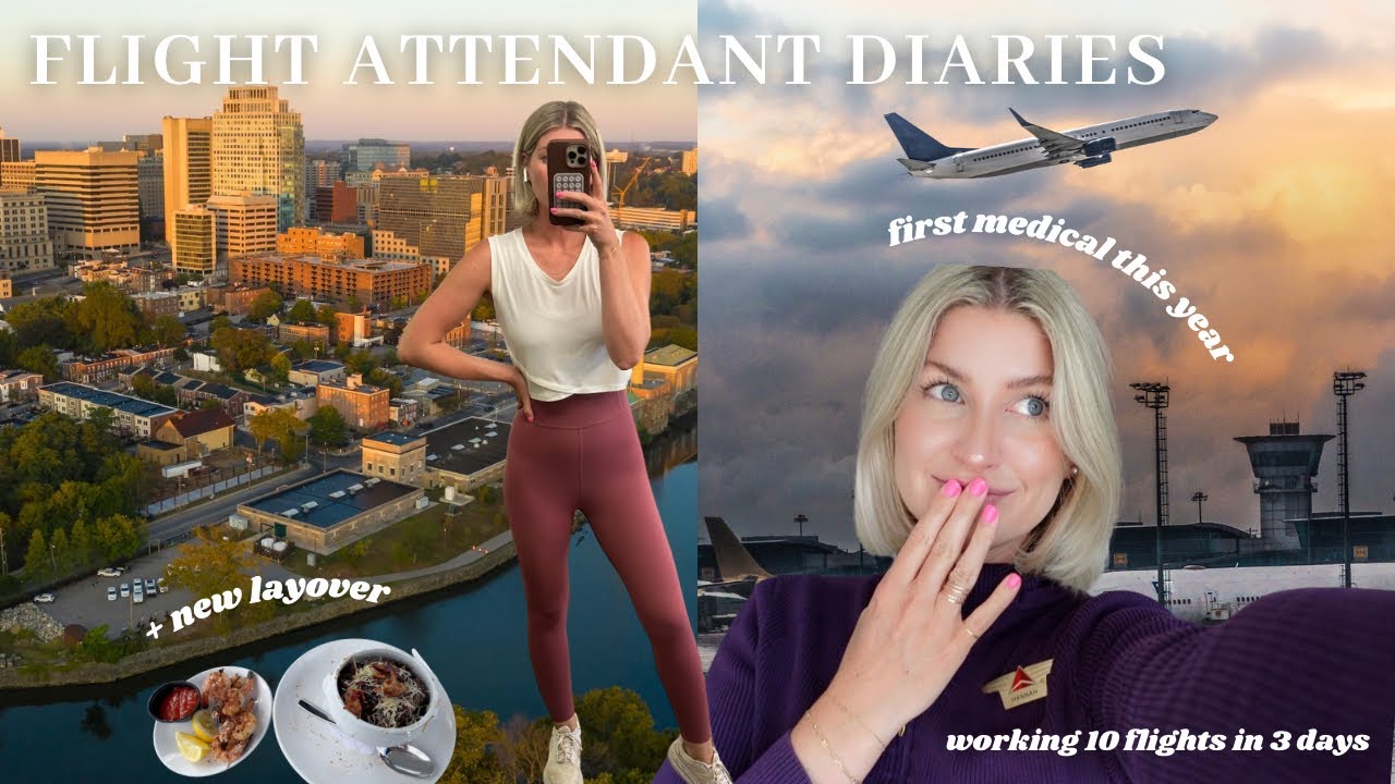 Flight Attendant Vlog | 10 flights in 3 days