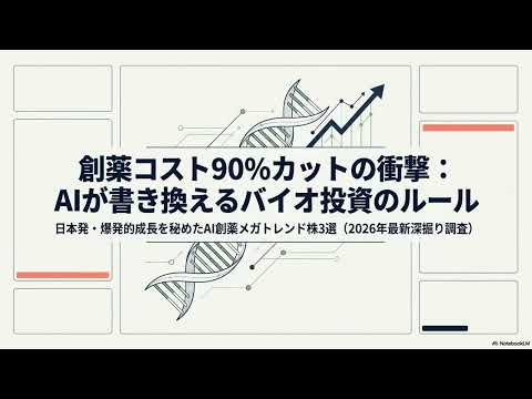 AIが書き換えるAI創薬 バイオ株の新常識