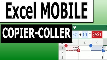 Excel sur Mobile - Recopier les formules ou Série incrémentée