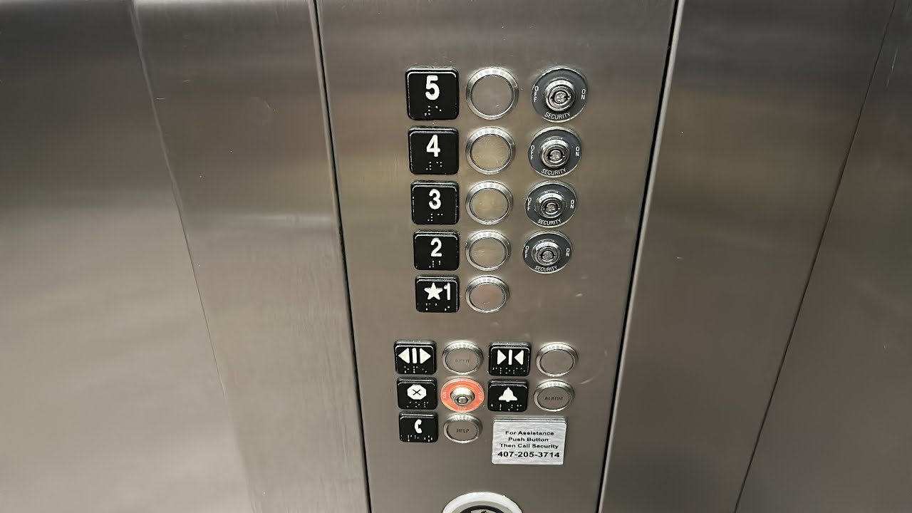 KONE EcoSpace Elevators (Bank 1) in Lake Nona Code Parking Garage