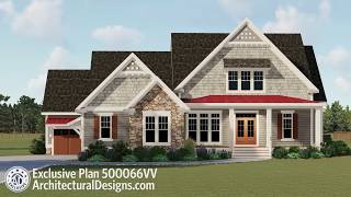 Architectural Designs Exclusive Modern Craftsman House Plan 500066VV Virtual Tour