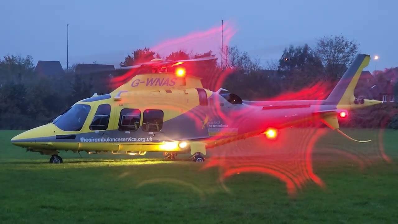 G-WNAS, AW109SP Firing up and Taking Off