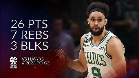 Derrick White 26 pts 7 rebs 3 blks vs Hawks 2023 PO G2