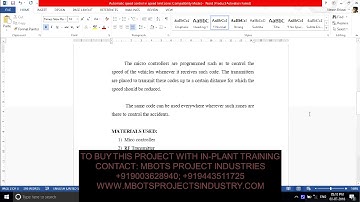 DESIGN AND FABRICATION OF  AUTOMATIC SPEED CONTROL IN SPEED LIMIT ZONE MECHANICAL PROJECT-MBOTS