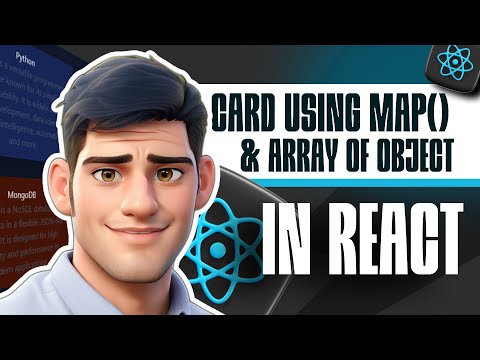 How to Create Dynamic Cards in React using Map & Array of Objects | ReactJS Tutorial Hindi