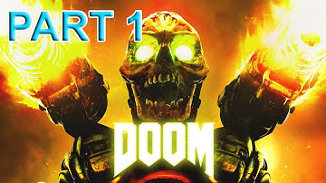DOOM PS4 Gameplay part 1 Getting Shotgun & Blue Access Keycard
