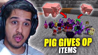 Minecraft But PIGS Drops OP Items…