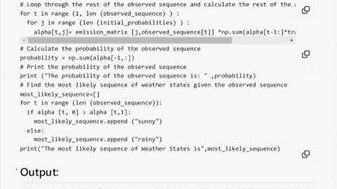 Implementation of Hidden Markov Model
