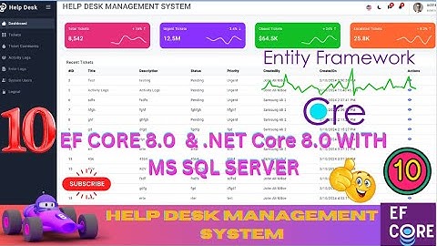 EP 10 Help Desk Management System EF Core NET Core ll .NET 8.0 Tickets,Users,Roles,Audit Logs 🚀💥