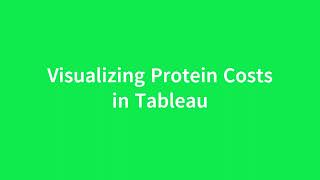CIS 3367 Midterm Video Project: Protein Costs