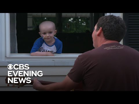 Front lawn becomes a stage for a house-ridden boy