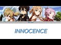 Sword Art Online Opening 2 INNOCENCE Lyrics Jap Eng Rom 