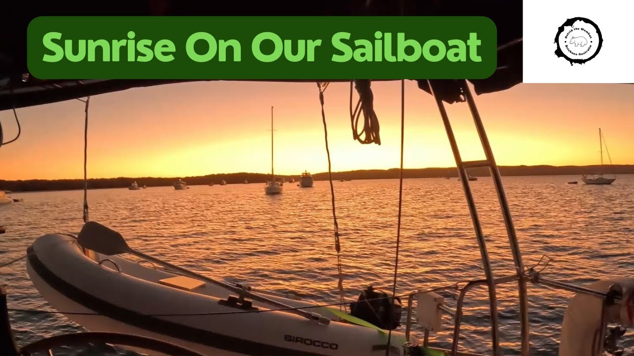 Sunrise On Our Sailboat: Walking up on our boat to an amazing sunrise:Ep 43 