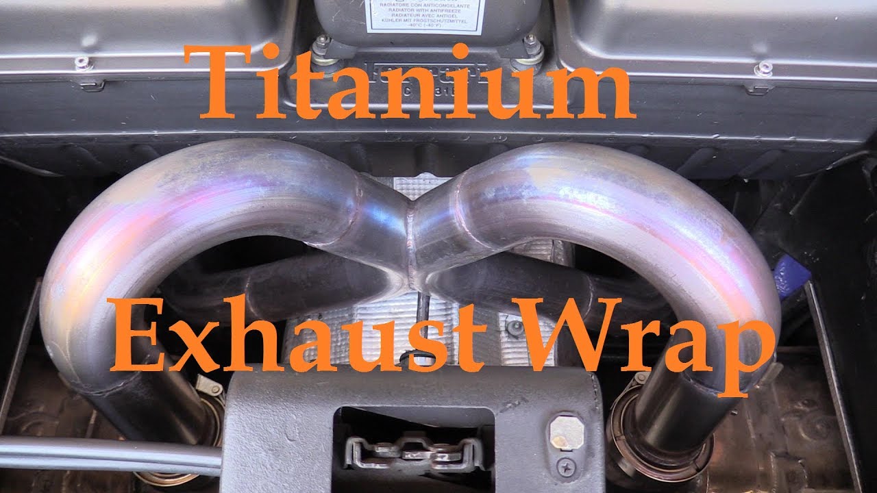 Wrapping the X pipe with titanium exhaust wrap YouTube