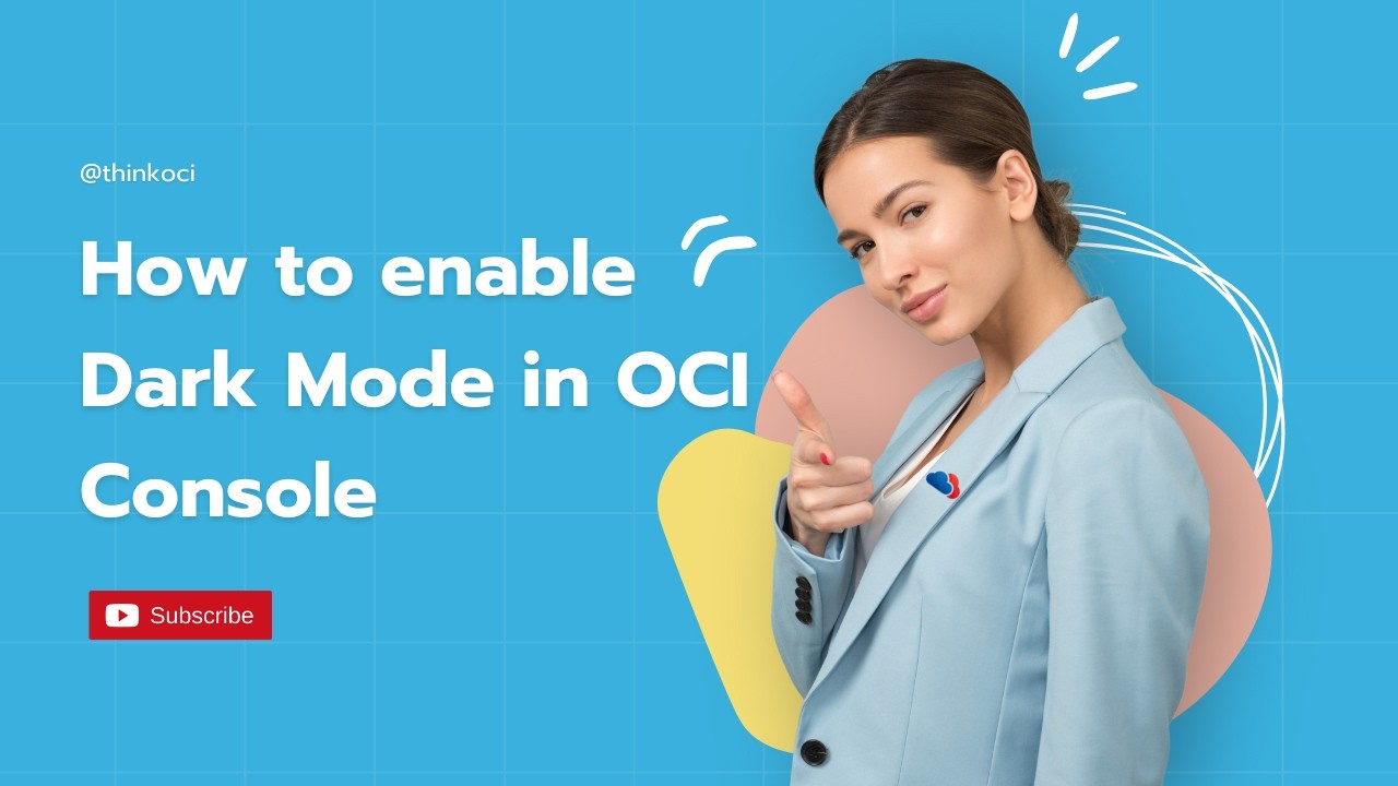 How to enable dark mode in OCI console - YouTube