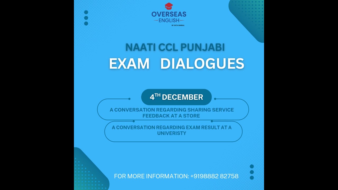 Naati Ccl Punjabi - Recent Exam Topics  