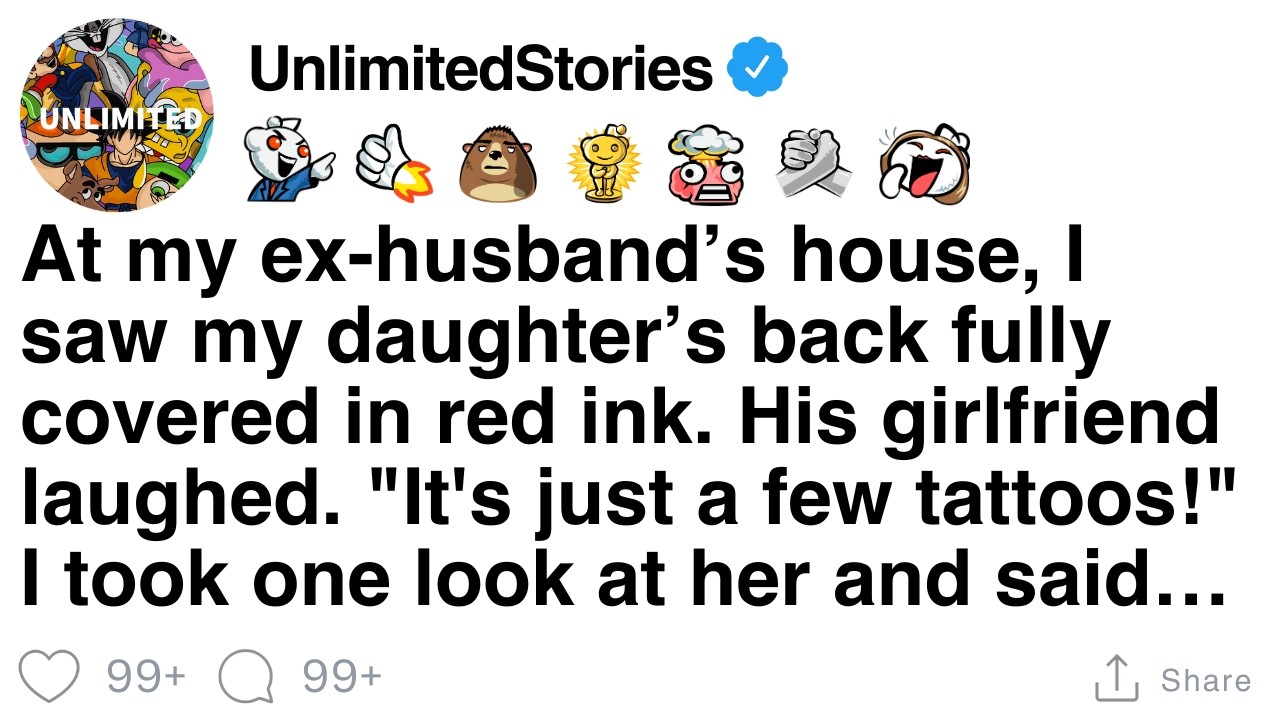 В гостях у бывшего я увидела спину дочери, испачканную красными чернилами. Его девушка рассмеялас...