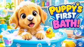 🐶 Puppy’s First Bath Song 🛁 | Funny Puppy Bath Time Nursery Rhyme for Kids