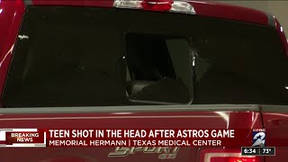 17-year-old boy shot in head in possible road rage incident after leaving Astros game with famil...