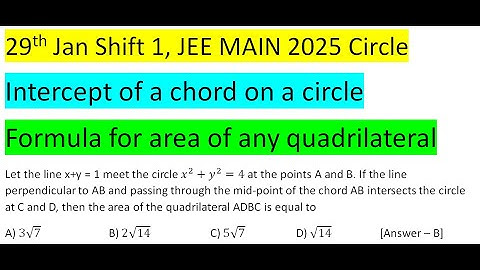 Let the line x+y = 1 meet the circlex^2+y^2=4 at the points A and B. If the line perpendicular to AB