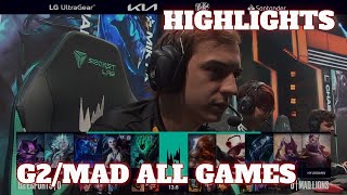 G2 vs MAD - All Games (Bo5) Highlights | Round 1 LEC Spring 2023 Playoffs | G2 Esports vs Mad Lions