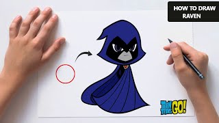 How To Draw Raven From Teen Ans Go Step By Step Tutorial