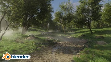 Forest Path Scene - Blender CGI Animation - Cycles X