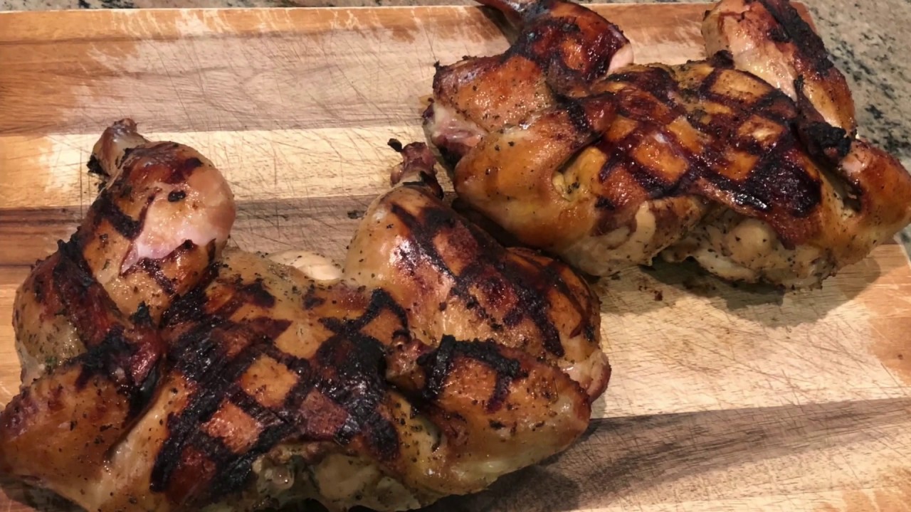 My BBQ Smoker Trailer Smoking and Searing Spatchcock Chickens