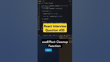 React Interview Question l UseEffect Hook l #shorts #reactjs #javascript #frontend