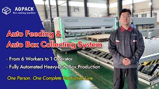 Auto Feeding & Auto Box Collecting System | Aopack Corrugated Box Making Machine Optional Function