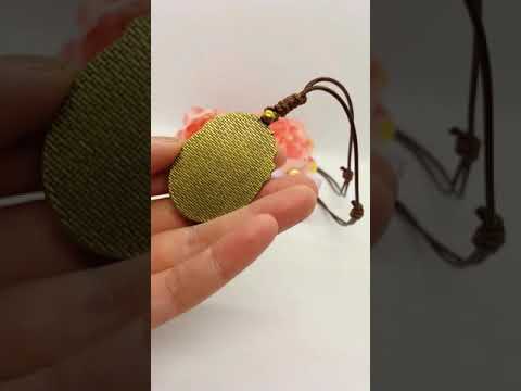 Кулон на шнурку "овал" у вінтажному стилі натуральний камінь пейзажна яшма, видео 1