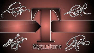 T signature style। how to create my name signature। Amazing signature