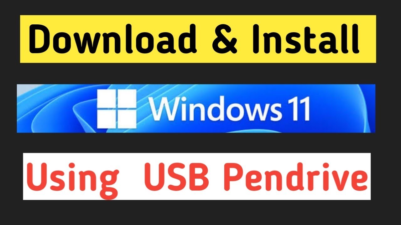How to Download & install windows 11 using USB Pendrive | How to create ...
