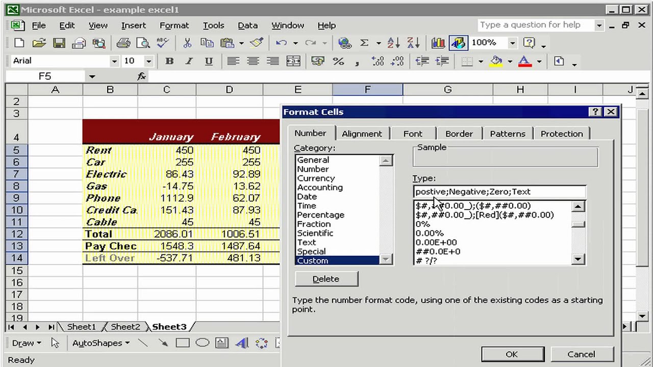 Windows Xp Style Excel التنسيق Custom Format Excel XP - YouTube