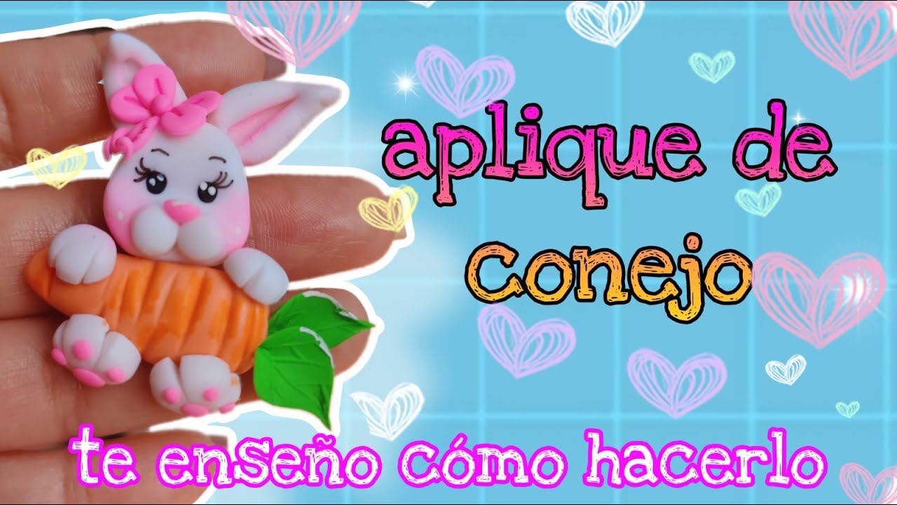 aplique de conejo en porcelana fria paso a paso| QUE TIERNO ARTE