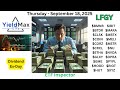 YieldMax Weekly Paying ETF LFGY Trades & Holdings Dividend Ex Day Thursday September 18, 2025